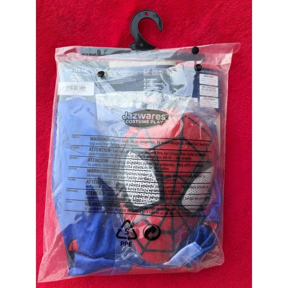 Spider-Man Adaptive Costume Kids L 12-14 Red Blue New Marvel Jumpsuit